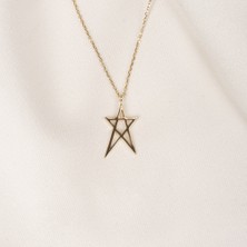 Fasek Gold Altın Kolye - Altın Kolye - Yıldız 14 Ayar Altın Kolye