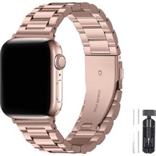 Apple Watch 2/3/4/5/6/7/8/9/42MM44MM45MM49MM ile Uyumlu Paslanmaz Çelik Kordon ve Ayarlama Aparatı