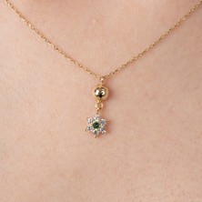 Fasek Gold Altın Kolye - Altın Kolye - Çiçek 14 Ayar Altın Kolye