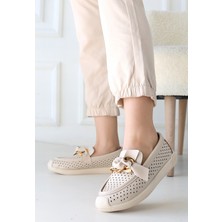 Shemard Riwan Bej Cilt Babet Ayakkabı