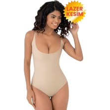 Uniquetrenders Kadın Lazer Kesim Iz Yapmaz Göğüs Destekli Askılı Toparlayıcı Body Slip Korse
