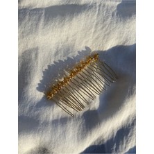 Pearly Handmade Bal Rengi Gold Tarak Toka Davet Etkinlik Özel Gün Tokası
