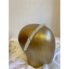 Pearly Handmade Bol Incili Gold Taç