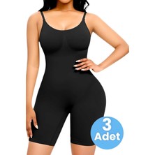 Uniquetrenders Kadın Dikişsiz Ince Askılı Toparlayıcı Tam Boy Korse 3'lü Set