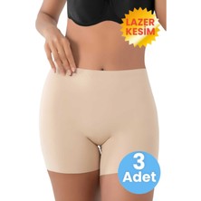 Uniquetrenders Kadın Lazer Kesim  ve Toparlayıcı Yüksek Bel Boxer Korse 3'lü Set