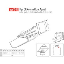 Biye Çift Kıvırma Klorat(Etek) Apara 55x17mm / APR 13-R