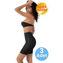 Uniquetrenders Kadın Dikişsiz  ve Toparlayıcı Lazer Kesim Paçalı Korse 3'lü Set