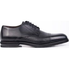 Siyah %100 Deri Antik Bağcıklı Classic Ayakkabı 1033245151