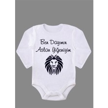 Outdoor One Uzun Kollu Organik Pamuk Baskılı Bebek Body Çıtçıtlı Zıbın Zbn052