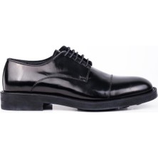 Siyah %100 Deri Açma Bağcıklı Classic Ayakkabı 1033245159