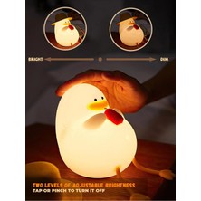 Mobee Çocuk Bebek Odası Gece Lambası Led Işıklı Sevimli Figürlü Dokunmatik Silikon Pet Şarjlı