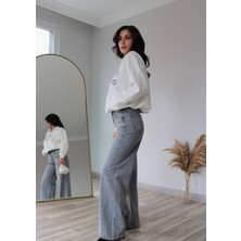 Fermuar Detaylı Modern Kadın Sweatshirt