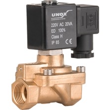 Unox 220Vac Genel Maksat Normalde Açık Solenoid Valf 1/2" (0,5-16 BAR)