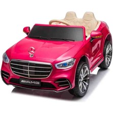 Mercedes S600, Yumuşak Eva Lastikli,4×4, Pembe ,12Volt akülü araba