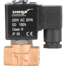 Unox 220Vac Genel Maksat Normalde Kapalı Solenoid Valf 1/8" (0-16 BAR)