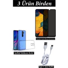 Karleader Redmi Note 8 Pro Hayalet Ekran Koruyucu, Şeffaf Kılıf ve Şarj Kablosu Seti | 3'lü Koruma Paketi