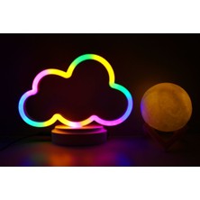 Işık Kasabası Neon Bulut Ve 3d Led Küre