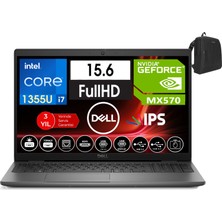 Dell Latitude 3550 Intel Core I7 1355U 64GB Ddr5 4tb SSD  15.6" Fhd IPS MX570 Freedos Taşınabilir Bilgisayar WN012L54501420+ZETTAÇANTA