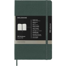 Moleskine Pro Notebook Sert Kapak Defter L Boy 13X21 cm 240 Sayfa Orman Yeşili