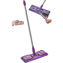 Mr Pratic Mandallı Mop Çok Amaçlı Paspas 1 Paket Yer Temizlik Havlusu Hediye Kıskaçlı Yengeç Mop