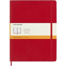 Moleskine Yumuşak Kapak Çizgili Defter Xl Boy 19X25 cm 192 Sayfa Scarlet Kırmızı