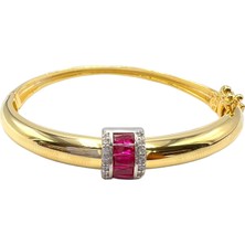 Defne Silver Bety Baget Taşlı Bileklik