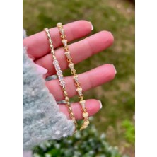 Defne Silver Bety Taşlı Bileklik