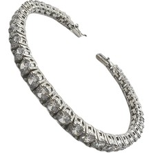 Defne Silver 4 mm 18 cm Suyolu Bileklik