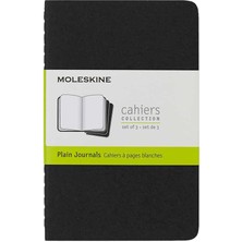 Moleskine Chaier 3'lü Günlük Defter Çizgisiz Cep Boy 9X14 cm 64 Sayfa Siyah