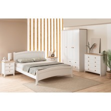 Alfa Country Kraliçe Çocuk ve Genç Odası 120X200 Soft Beyaz Karyola