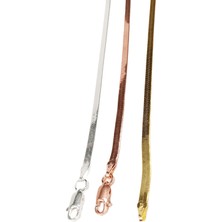 Defne Silver Yassı Italyan Bileklik