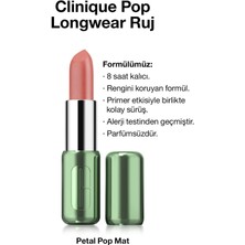 Clinique Pop Longwear Ruj - Renk: Petal Pop - Mat Bitiş