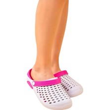 Liger Unisex Comfort Eva Taban Terlik BEYAZ - PEMBE