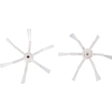Teedoo Beyaz 6 Arms Yan Fırça Xiaomi 1 S Mı Robot Vakum 2 Roborock S50 S51 S5 Elektrikli Süpürge Parçaları Aksesuarları (Yurt Dışından)