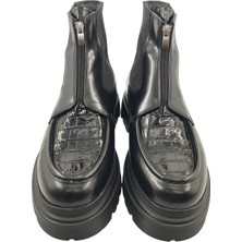 Oneka Shoes 1308248001 Erkek Günlük Bot Siyah Açma-Siyah Kroko