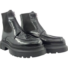 Oneka Shoes 1308248001 Erkek Günlük Bot Siyah Açma-Siyah Kroko