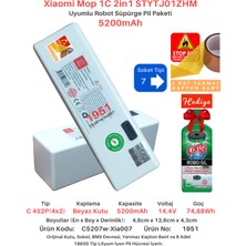 Robogil Xiaomi Mop 1C 2in1 STYTJ01ZHM 5200mAh Uyumlu Batarya Robot Süpürge Pili C5207w-Xia007