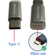 Mikro usb dişi to Type c erkek çevirici şarj adaptörü