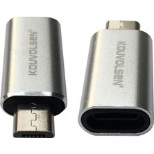 Lightnin 8 pin dişi to mikro usb erkek çevirici şarj adaptörü