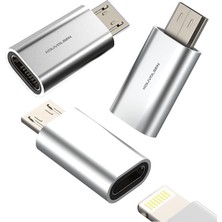 Lightnin 8 pin dişi to mikro usb erkek çevirici şarj adaptörü