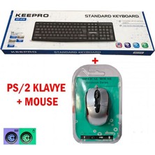 Keepro KP-1463 Standart Ps-2 Kablolu Klavye +Ps/2 Gri Mouse