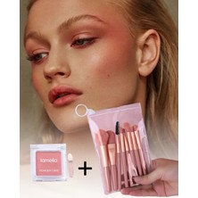 10 Parça Çantalı Fırça ve Yüksek Pigment Blush Allık Seti