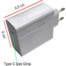 120w fast hızlı şarj kısa devre ve yüksek voltaj korumalı type c adaptör