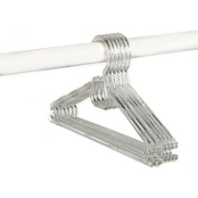 Olgun Home Kristal Askı Şeffaf Büyük Boy Elbise Askısı 6 Adet