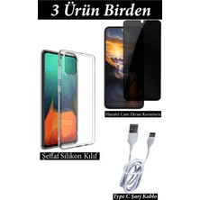 Karleader Xiaomi Redmi Note 9 Pro Hayalet Ekran Koruyucu, Şeffaf Kılıf ve Şarj Kablosu Seti | 3'lü Koruma Paketi