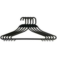 Olgun Home Kıyafet Askısı Plastik Kırılmaz Siyah 20 Adet