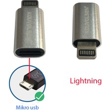 Mikro usb erkek to Lightning erkek çevirici şarj adaptörü