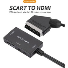 Scart to hdmı çevirici dönüştürücü kablo scart in hdmı out