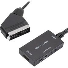 Scart to hdmı çevirici dönüştürücü kablo scart in hdmı out