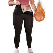 Mistirik Sauna-Tayt Model Yağ Yakmaya ve Inceltmeye Yardımcı Yüksek Bel Agraflı Sauna Termal Tayt